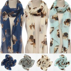 Woman scarfs with dogs