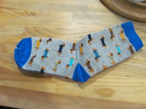 Modré ponožky s jezevčíkem 12