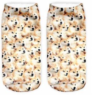 Ponožky s motivem psa shiba 5