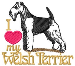 Výšivka motiv psa  - welsh teriér