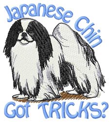 Výšivka motiv psa - japonský chin
