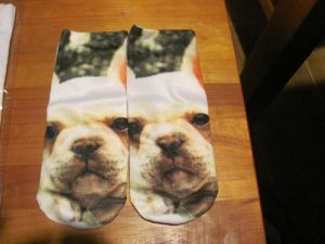 Ponožky  s motivem psa buldoček