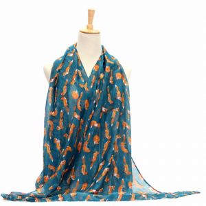 Dámský šátek s motivem liška více barev 