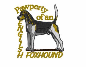 Výšivka motiv pes foxhound