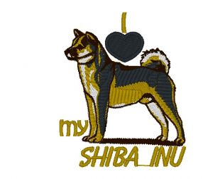 Výšivka shiba inu