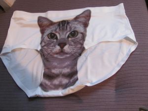 Kalhotky motiv kočka
