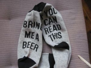 Ponožky s textem pro milovníky piva