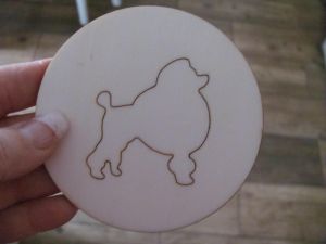 Coaster dog - poodle