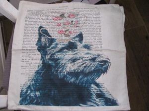 Pillow cover dog -  scottie dog