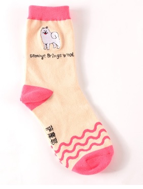 Ponožky  s motivem psa - samojed 110