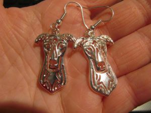 Earrings Greyhound Dog