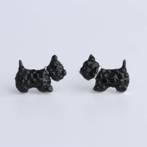 Earrings with dog- scottie dog - westie dog
