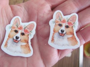 Samolepka motiv pes - corgi