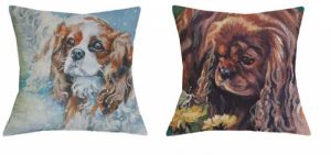 Pillow cover with Cavalier King Charles Spaniel Dog