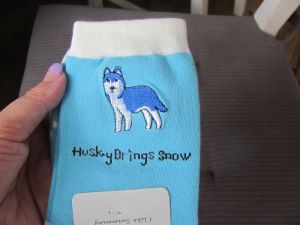 Ponožky motiv pes - malamut - husky 
