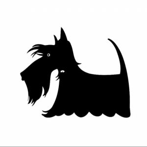Samolepka motiv pes - skotský teriér
