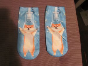 Ponožky motiv pes - shiba - či corgi 124
