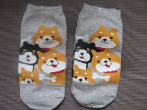 Ponožky motiv pes - corgi - shiba 125