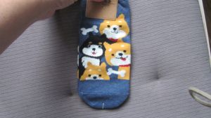 Ponožky motiv pes - corgi - shiba 125