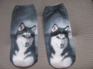 Ponožky motiv pes - husky, malamut 4