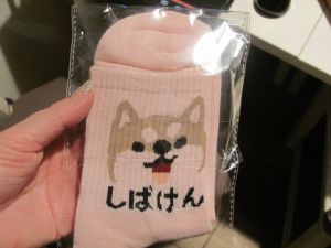 Ponožky motiv pes - akita nebo shiba