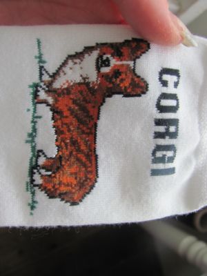 Ponožky motiv pes - corgi 7