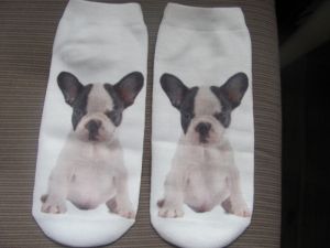Ponožky motiv pes - buldoček 55