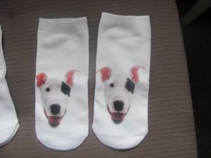 Ponožky motiv pes - bull teriér 80