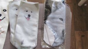 Ponožky motiv pes -  samojed  94