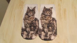 Ponožky motiv kočka 14