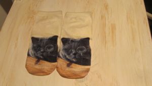 Ponožky motiv kočka 17