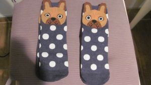 Ponožky motiv pes - buldoček 687