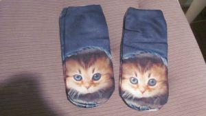 Ponožky motiv kočka 987