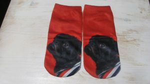 Ponožky motiv pes - mops 141