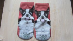 Ponožky motiv pes - buldoček 987