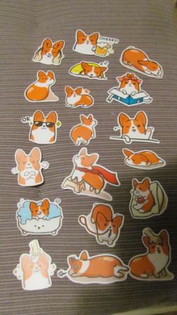 Set samolepek motiv pes - Corgi 2