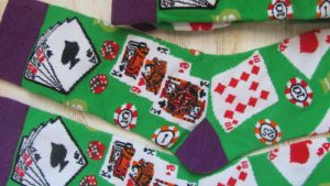 Pánské ponožky motiv karty 