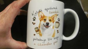 Hrníček motiv pes - Corgi 13