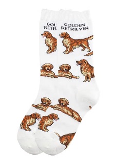 Ponožky motiv pes - Zlatý retríver  - Golden retriever 96