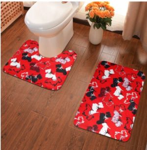 Set rohožka a kobereček k záchodu motiv pes - Skotský teriér 687