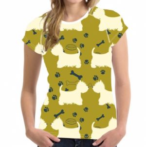 Dámské tričko s motivem psa - Westík 20205