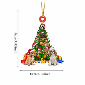 Vánoční ozdoba motiv pes - Kavalír