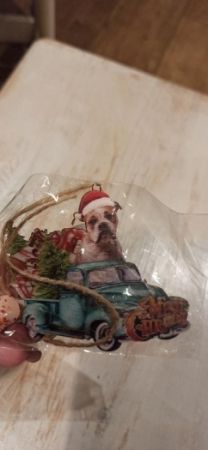 Vánoční ozdoba motiv pes - Pitbul